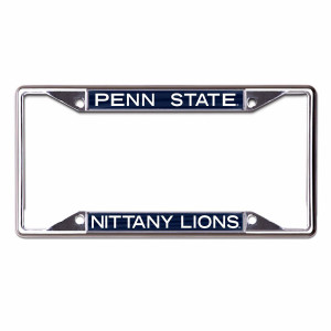 license plate frame metal with navy panels Penn State Nittany Lions